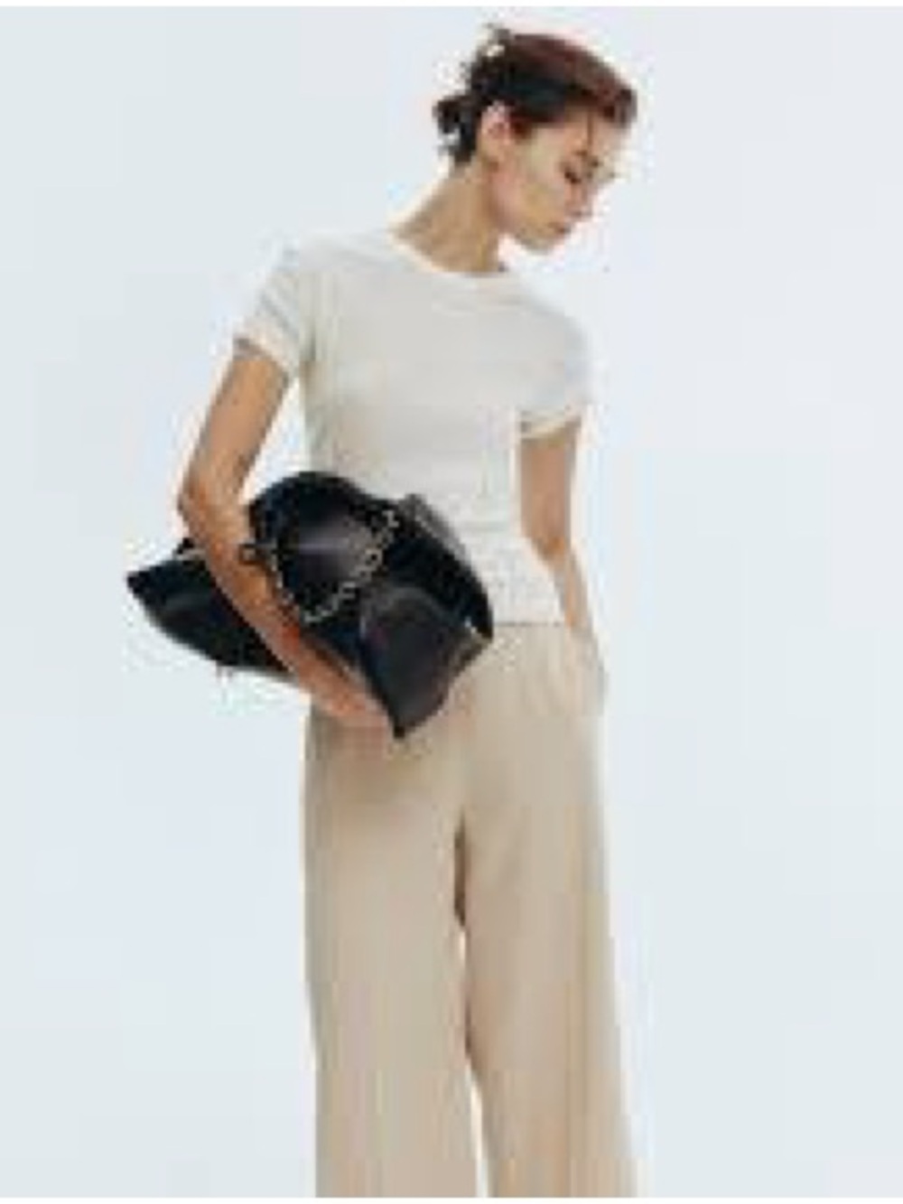 H&M Beige Wide-Leg Drawstring Pants - Picture 7 of 7